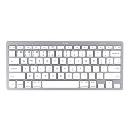 Tastiera Wireless Trust 24651 Qwerty US Argentato Monocromatica