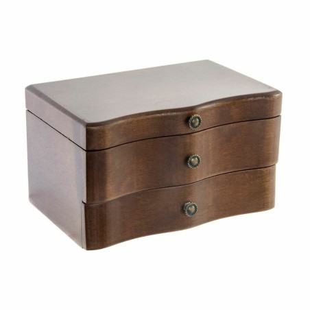 Scatola-Portagioie DKD Home Decor 20 x 13 x 12 cm Marrone Legno MDF