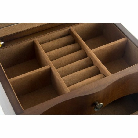 Scatola-Portagioie DKD Home Decor 20 x 13 x 12 cm Marrone Legno MDF