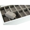 Scatola-Portagioie DKD Home Decor 102182 Orologi 28 x 19 x 9 cm Cristallo Bianco Legno MDF