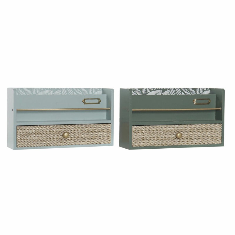 Contenitore per Sistemare Multiuso DKD Home Decor LD-181379 Verde polipropilene Legno MDF 30 x 9 x 17 cm (2 Unità) Contenitore per Sistemare Multiuso DKD Home Decor LD-181379 Verde polipropilene Legno MDF 30 x 9 x 17 cm (2 Unità)