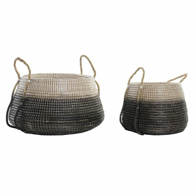 Set di Cestini DKD Home Decor Naturale Grigio Erba di mare (52 x 52 x 44 cm) (2 pcs) Set di Cestini DKD Home Decor Naturale Grigio Erba di mare (52 x 52 x 44 cm) (2 pcs)