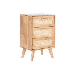 Cassettiera Home ESPRIT Naturale Metallo Legno d'albero della gomma 40 x 30 x 63 cm