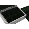 Scatola-Portagioie Home ESPRIT Verde Argentato Legno Alluminio 22,5 x 17,5 x 7,6 cm