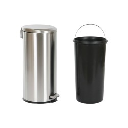 Cestino a pedale Home ESPRIT Argentato Acciaio inossidabile polipropilene 30 L