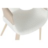 Sedia da Sala da Pranzo Home ESPRIT Bianco Poliestere Legno 55,5 x 67,5 x 80,5 cm