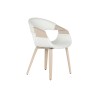 Sedia da Sala da Pranzo Home ESPRIT Bianco Poliestere Legno 55,5 x 67,5 x 80,5 cm