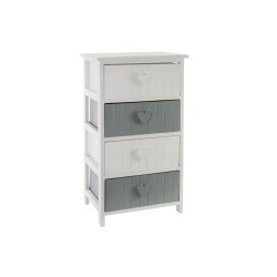 Cassettiera Home ESPRIT Bianco Grigio 40 x 29 x 73 cm