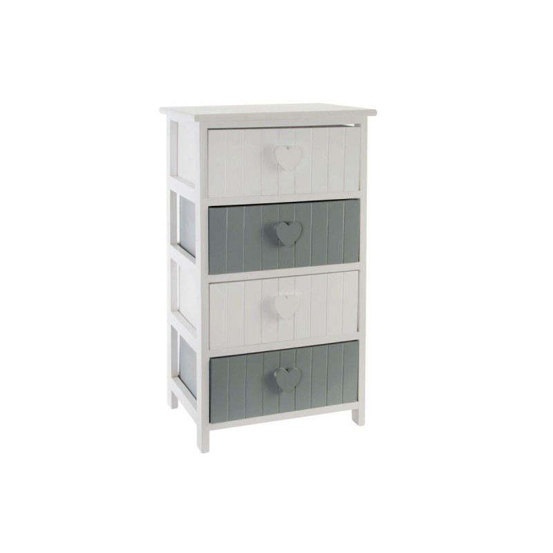 Cassettiera Home ESPRIT Bianco Grigio 40 x 29 x 73 cm