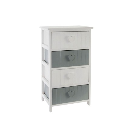 Cassettiera Home ESPRIT Bianco Grigio 40 x 29 x 73 cm