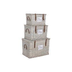 Set di Bauli Home ESPRIT Naturale vimini 67 x 45 x 46 cm