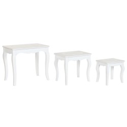 Tavolo aggiuntivo Home ESPRIT Bianco Grigio chiaro 53 x 35 x 47 cm