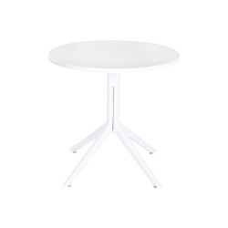 Tavolo da Pranzo Home ESPRIT Bianco Metallo polipropilene 80 x 80 x 75 cm