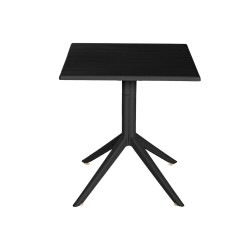 Tavolo da Pranzo Home ESPRIT Nero Metallo polipropilene 70 x 70 x 75 cm