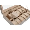 Scatola-Portagioie Home ESPRIT Grigio Grigio scuro Poliuretano Legno MDF 29,5 x 20 x 8 cm