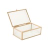 Scatola-Portagioie Home ESPRIT Dorato Metallo Cristallo 15 x 11 x 5,5 cm