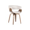 Sedia da Sala da Pranzo Home ESPRIT Marrone Beige Poliestere Legno di noce Poliuretano 61 x 46 x 78 cm