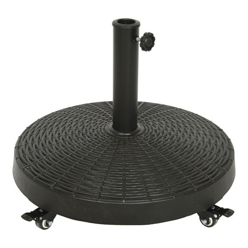 Base per Ombrellone 841097 Nero Polietilene Acciaio Con ruote Ø 52 cm Base per Ombrellone 841097 Nero Polietilene Acciaio Con ruote Ø 52 cm