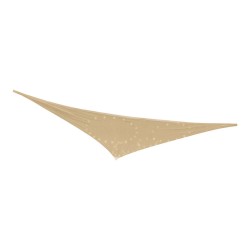 Vela parasole Beige 3 x 3 x 3 m Luce LED Esterno Solare Tenda