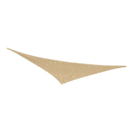 Vela parasole Beige 3 x 3 x 3 m Luce LED Esterno Solare Tenda