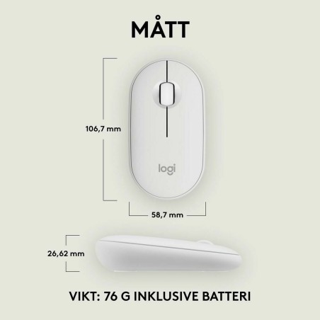 Mouse Logitech 910-007013 Bianco 4000 dpi