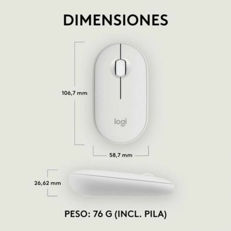 Mouse Logitech 910-007013 Bianco 4000 dpi