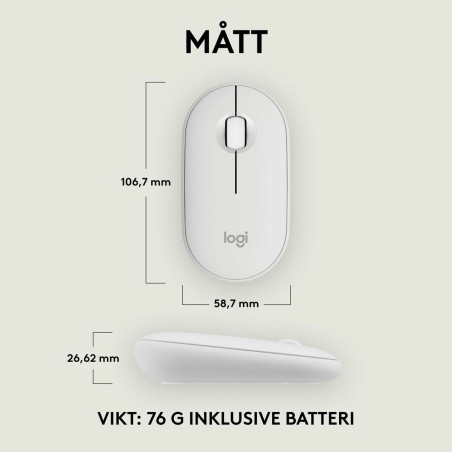 Mouse Logitech 910-007013 Bianco 4000 dpi
