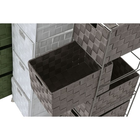 Cassettiera Home ESPRIT Verde Grigio Crema 24 x 18 x 68 cm (3 Unità)