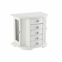 Scatola-Portagioie DKD Home Decor Velluto Romantico Specchio Legno MDF (26 x 18 x 23 cm)
