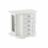 Scatola-Portagioie DKD Home Decor Velluto Romantico Specchio Legno MDF (26 x 18 x 23 cm)