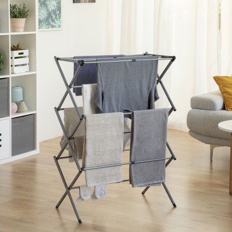 Stendibiancheria in Metallo Pieghevole ed Estensibile a 3 Altezze Cloxy InnovaGoods 11 sbarre