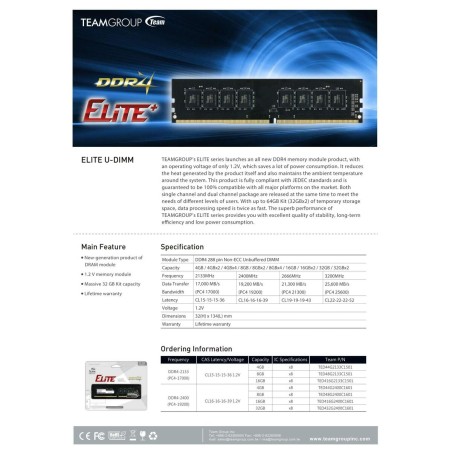 Memoria RAM Team Group TED432G3200C2201