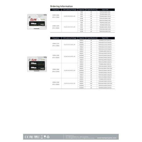 Memoria RAM Team Group TED432G3200C2201