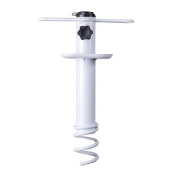 Marbueno Pincho Parasol Succion Acciaio Bianco 35,5x15x6 cm Spiaggia e Giardino