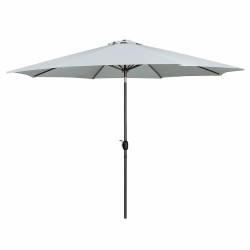 Marbueno Ombrellone Acciaio 8 Stecche D300 cm Poliestere Bianco Giardino Piscina 10487