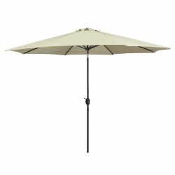 Marbueno Ombrellone Acciaio 8 Stecche D270 cm Poliestere Beige Giardino 10483