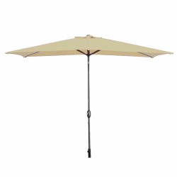 Marbueno Ombrellone Acciaio 8 Stecche 200x300 cm Poliestere Marrone Giardino 10492