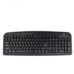 Tastiera Ewent EW3195 Nero Qwerty in Spagnolo QWERTZ
