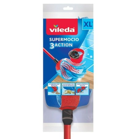 Ricambio Vileda 3Action Velour XL Spazzolone Poliammide Poliestere Cellulosa (1 Unità)
