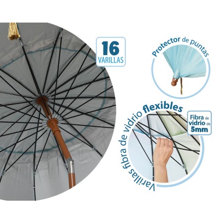 Ombrellone Azzurro Ø 240 cm SPF50+