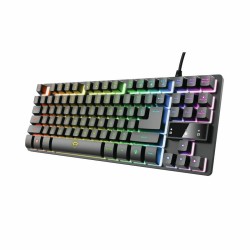 Tastiera Trust GXT 833 Thado Nero Argentato Monocromatica Multi