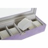 Scatola-Portagioie DKD Home Decor 8424001859894 33 x 11 x 9 cm Cristallo Lilla Poliuretano