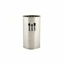Cestello per posate DKD Home Decor Argentato Acciaio inossidabile 10 x 10 x 18 cm