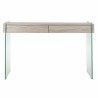 Tavolo aggiuntivo DKD Home Decor Trasparente Naturale Legno Cristallo Legno MDF 120 x 40 x 76 cm