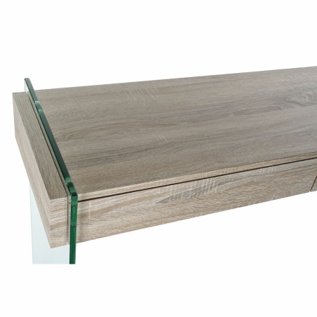 Tavolo aggiuntivo DKD Home Decor Trasparente Naturale Legno Cristallo Legno MDF 120 x 40 x 76 cm