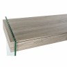 Tavolo aggiuntivo DKD Home Decor Trasparente Naturale Legno Cristallo Legno MDF 120 x 40 x 76 cm