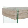 Tavolo aggiuntivo DKD Home Decor Trasparente Naturale Legno Cristallo Legno MDF 120 x 40 x 76 cm