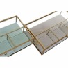 Scatola-Portagioie DKD Home Decor Cristallo Metallo Verde Grigio chiaro (27 x 15 x 5,5 cm) (2 Unità)
