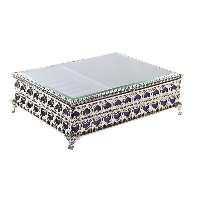 Scatola-Portagioie DKD Home Decor Cristallo Metallo (24 x 18 x 7 cm) Scatola-Portagioie DKD Home Decor Cristallo Metallo (24 x 18 x 7 cm)