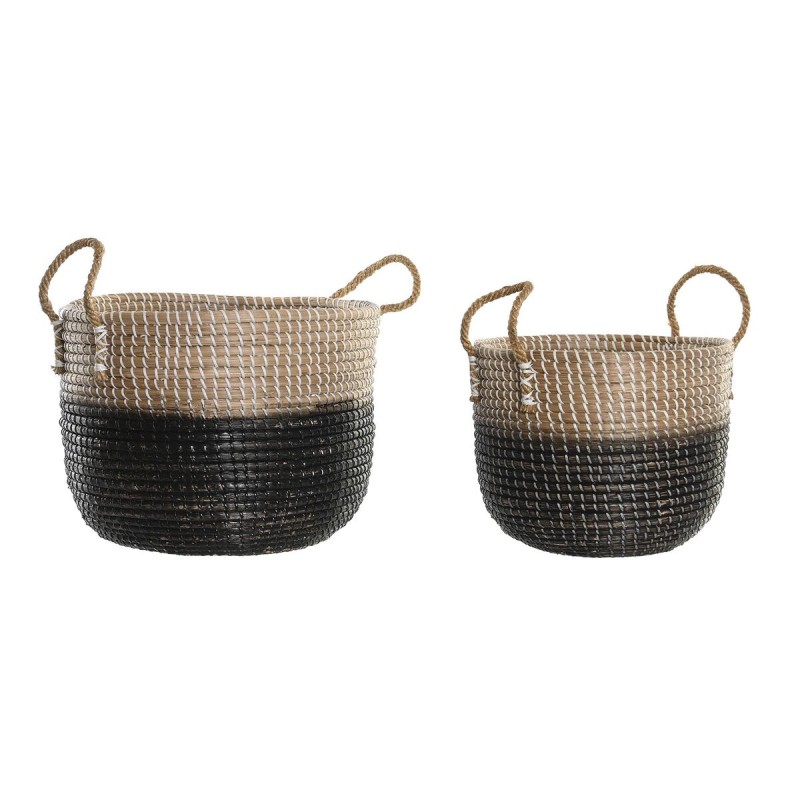 Set di Cestini DKD Home Decor Naturale Grigio Erba di mare (41 x 25 x 42 cm) (2 Pezzi) Set di Cestini DKD Home Decor Naturale Grigio Erba di mare (41 x 25 x 42 cm) (2 Pezzi)